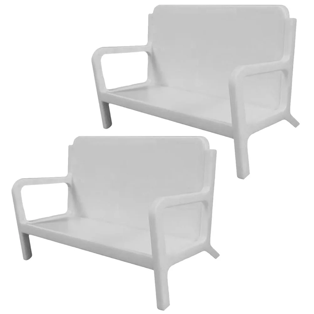 

2 Pcs Counter Card Holder Rigid Business Cards Display Stand Desktop White Office for