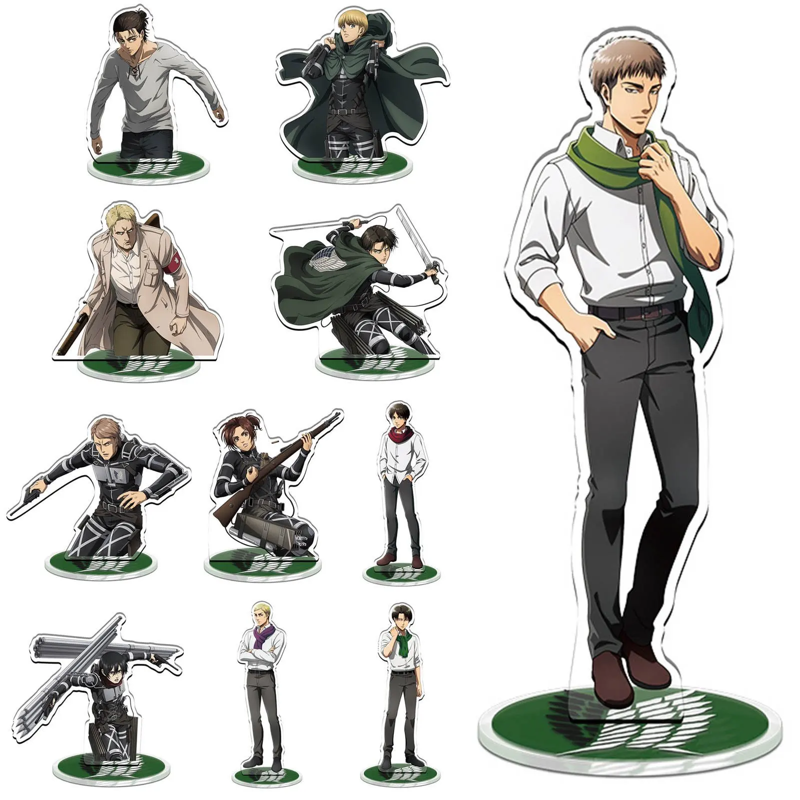 Attack On Titan Levi Merchandise Acrylic Figure Display Stand Model Plate Friends Girl Gift Cute Accessories Ornaments Keychain