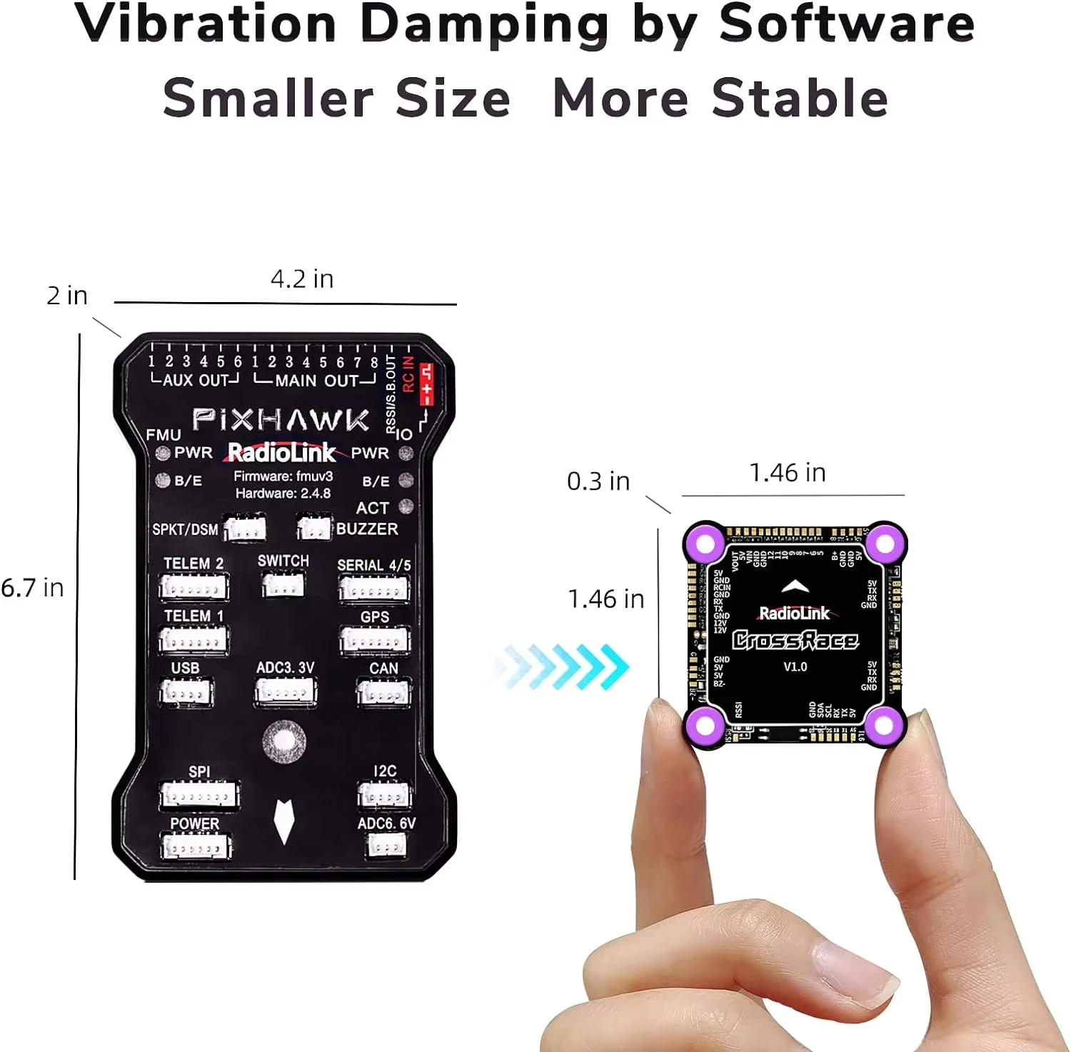 Il controller di volo Radiolink CrossRace 12CH supporta la trasmissione di immagini digitali DJI O3 / CADDX Walksnail Avatar HD PRO KIT