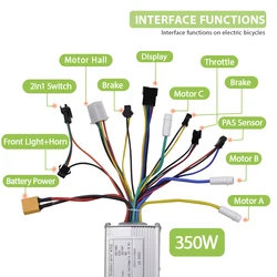 Electric Brushless Controller for Scooter, E-Bike, Bicycle Accessories, 350W, 500W, 24V,36V, 48V,60V Electric Bicycle Controller