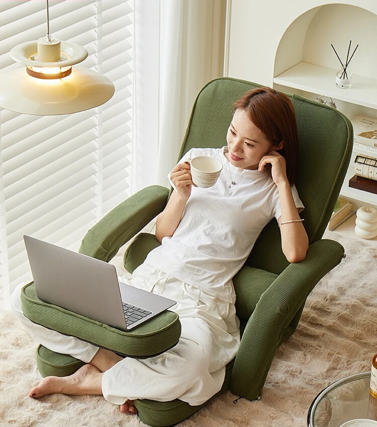 

Lazy sofa single small sofa dormitory bed backrest chair backrest pad folding seat