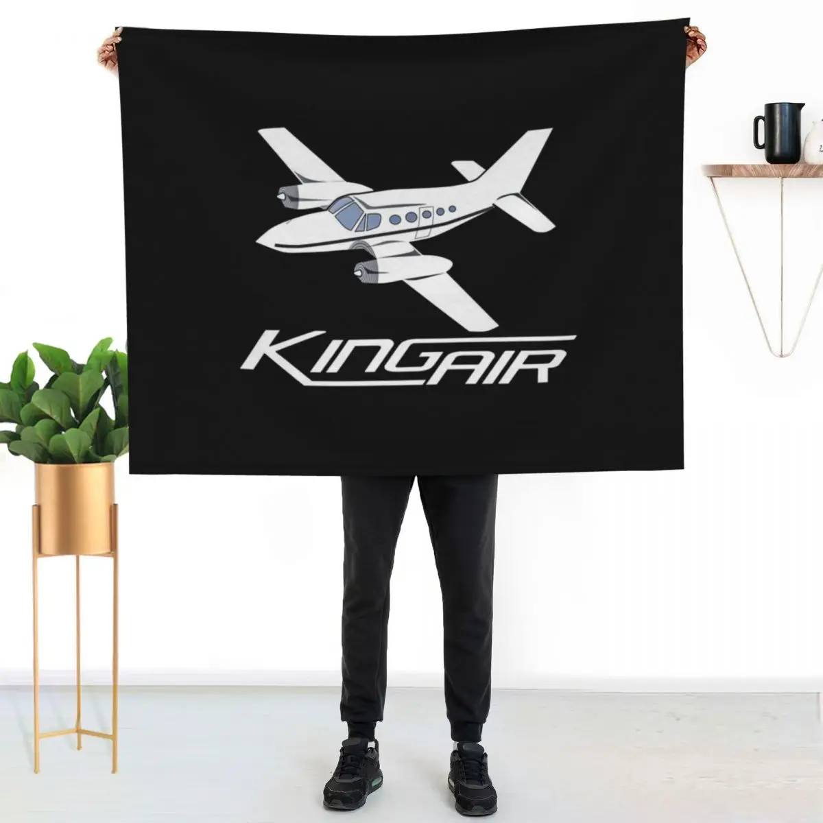 King Air Aircraft Throw Blanket Luxury Luxury Brand Hairys Furrys valentine gift ideas For Baby Blankets