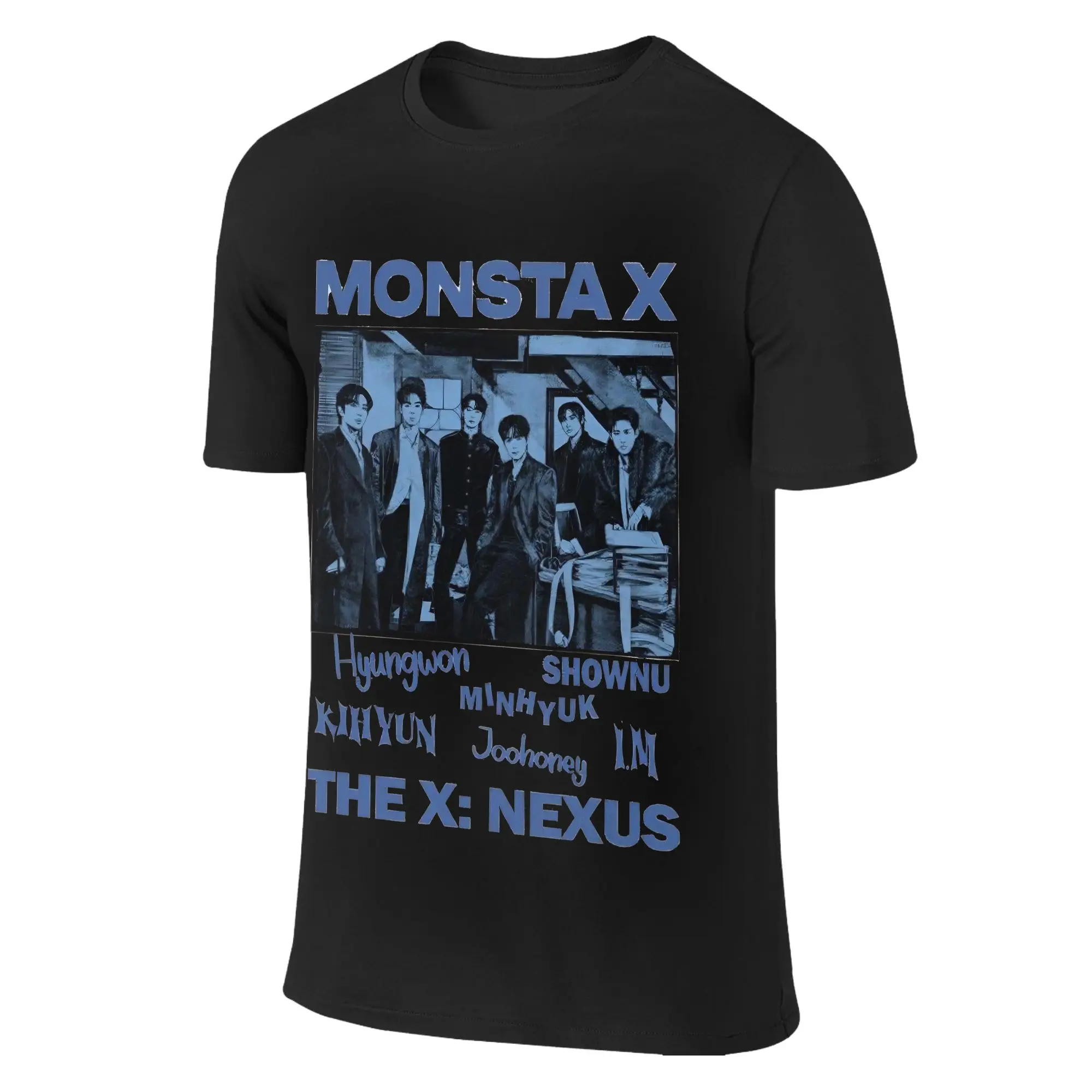 Monsta X the X Nexus North America World Tour Apparel T-Shirts for Men Women  Funny 100% Cotton Printed Clothing