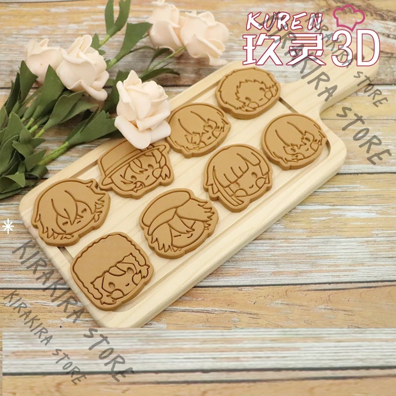 

Cartoon Cookies Cutter Prop Bungo Stray Dogs Biscuit Mould Dazai Osamu Nakahara Chuya Household DIY Tools Baking Ornaments