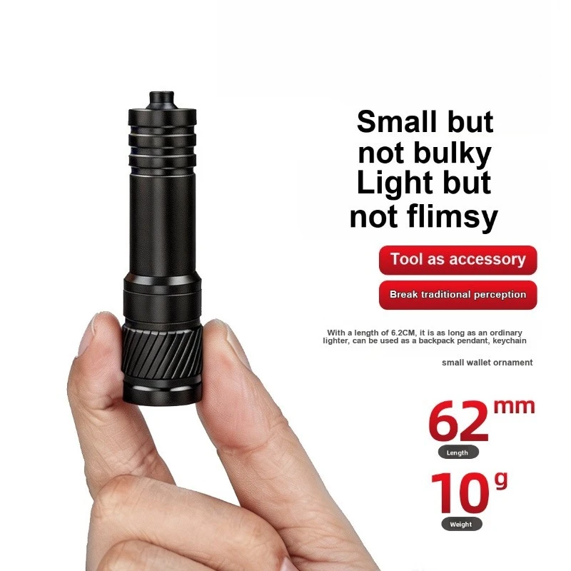 Mini Portable LED Flashlight Ultra Bright Aluminum Alloy Multi Purpose Long Range Protective for Household Daily Usage