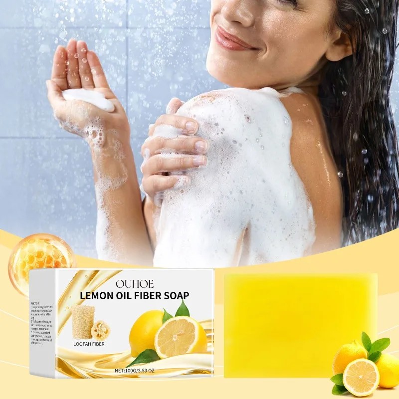 Sapone in fibra di olio di miele e limone Sapone detergente delicato Sapone per sapone ammorbidente per sapone ammorbidente