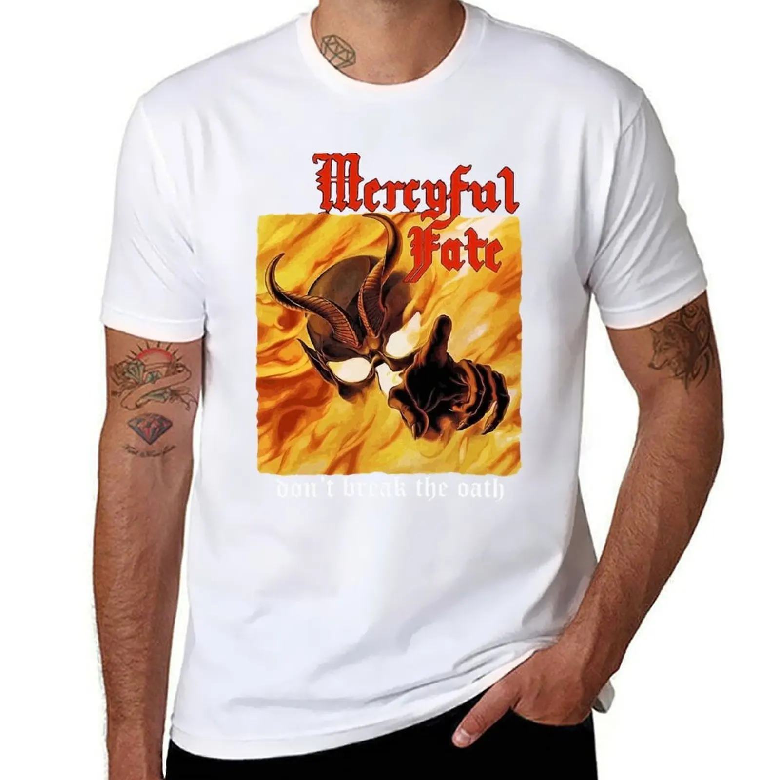

mercyful fate don't break the oath'84 king diamand T-Shirt t shirts for man cotton funny t shirt for man T-Shirt