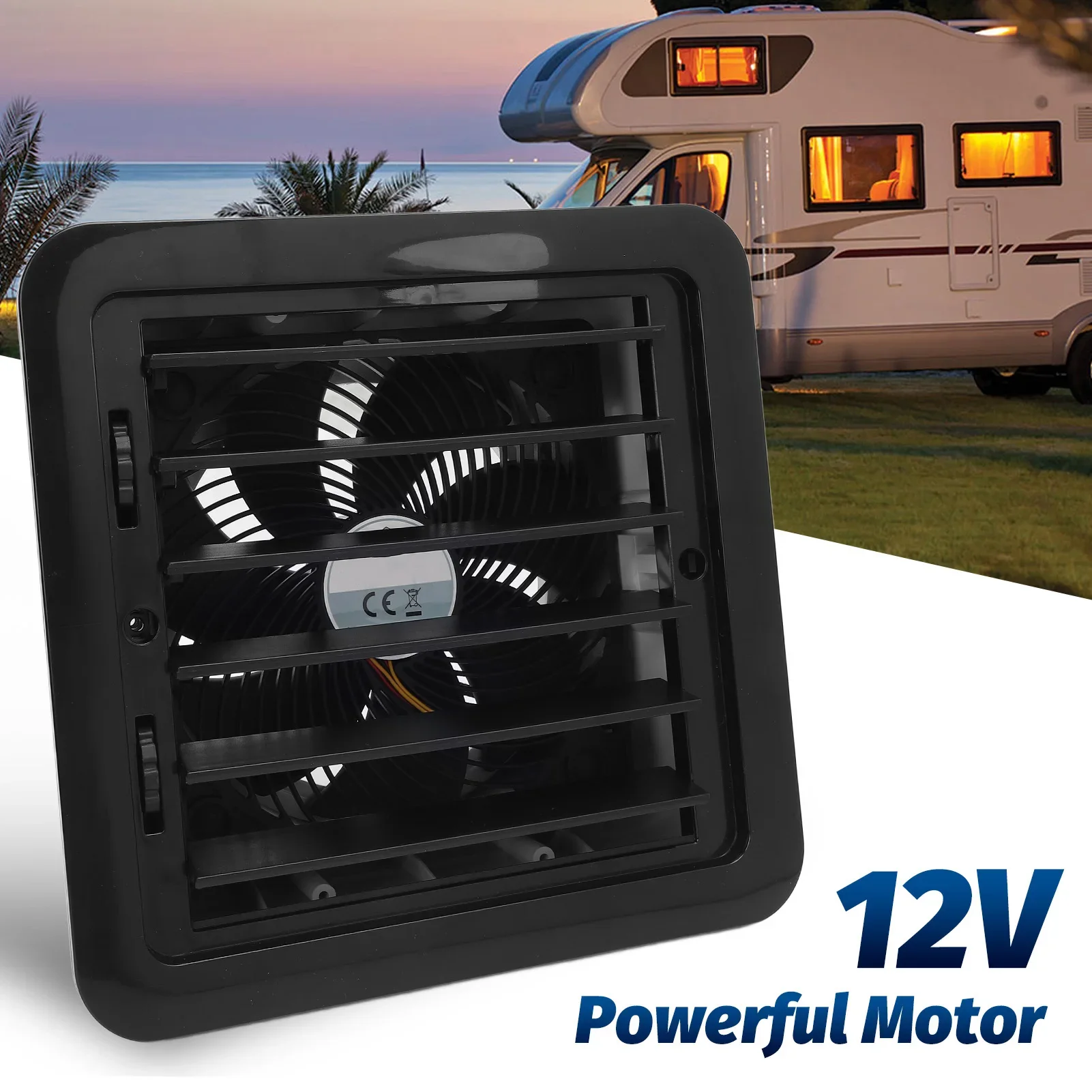 

Вентилятор боковой вытяжки для автодома 12В 5Вт с ручной регулировкой, для кемпера, прицепа, лодки, яхты