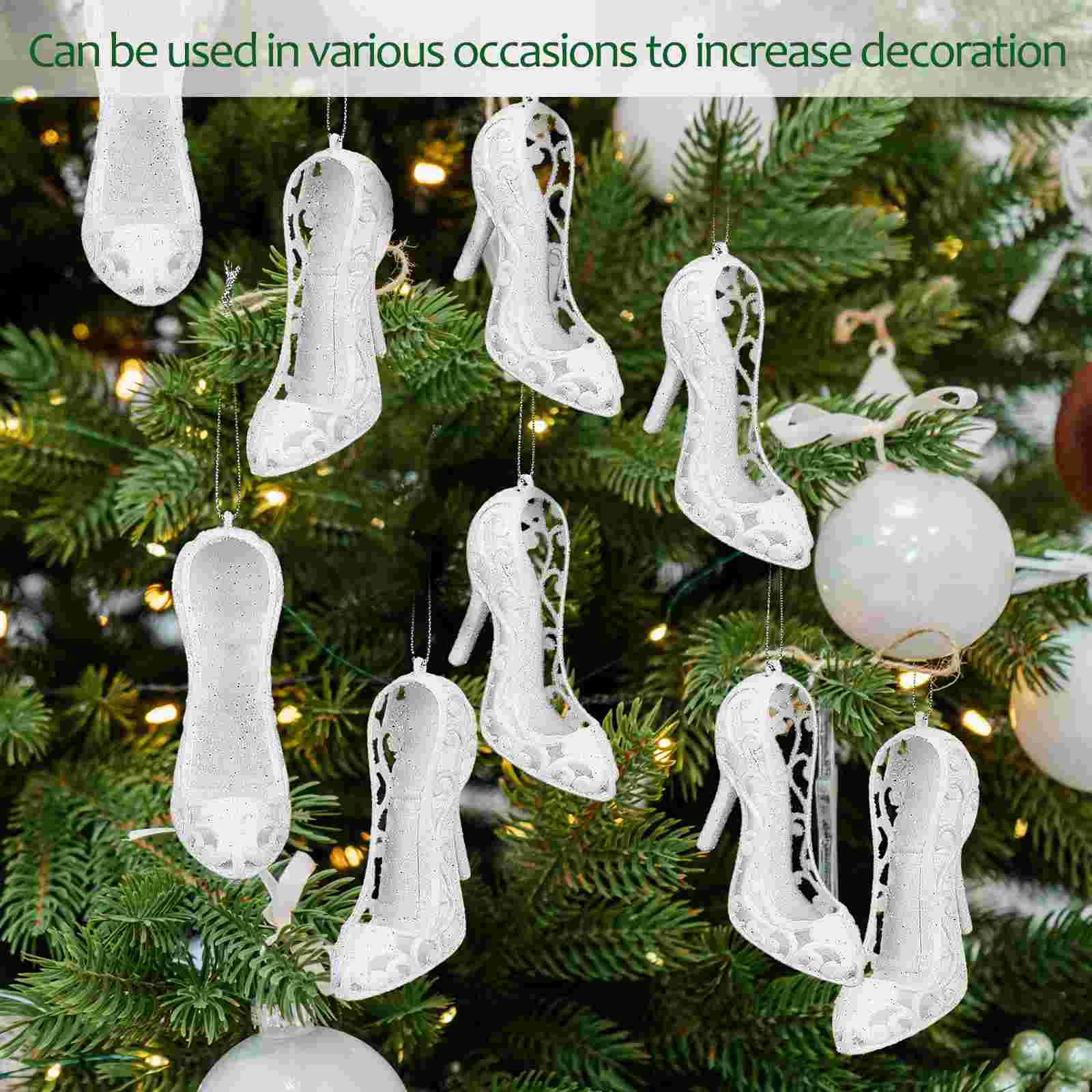 

24 Pcs Tree Pendants Holiday Party Decoration Small Cute Cartoon Accessories 24pcs (high Heels Style) Decorations