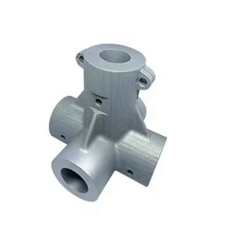 CNC Machining Four-Way Valve Body Precision Casting Aluminum Parts Customized According Drawings