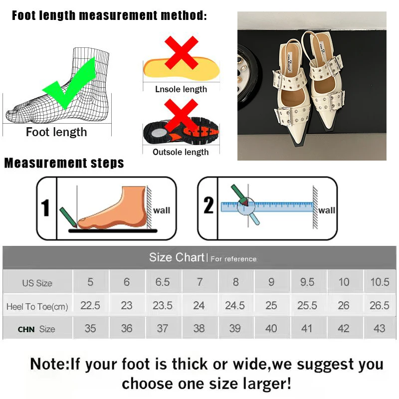 Big size Flats Sandals Women Shoes Spring Metal Buckle Female Footwear Elegant Fashion Pointed Toe Modern Sandals Ladies Shoes