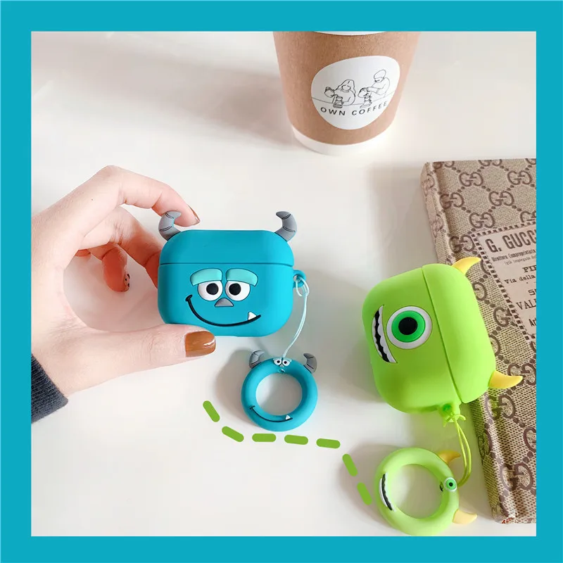 For Airpods Pro 3 Case,3D Big Monster Silicone Protective Earphone Cover For Airpods Pro 2/Airpods 4 3 2 1 Cover Funda Kids