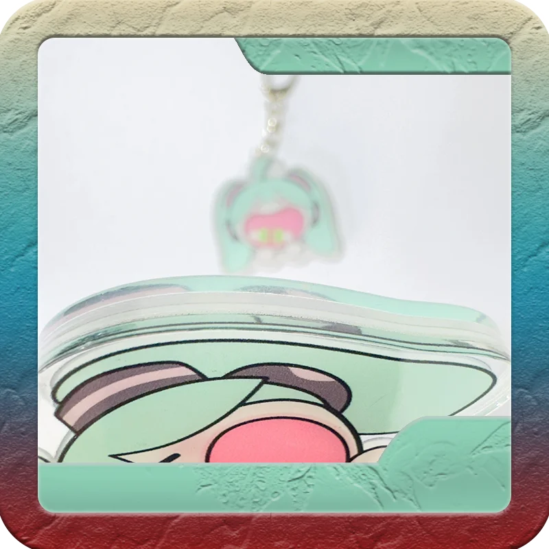 Hatsune Miku Rocky Rocky Acrylic Pendant Key Chain Eating Onion Personality Cute Cartoon Clothing Accessories Gift For Friends