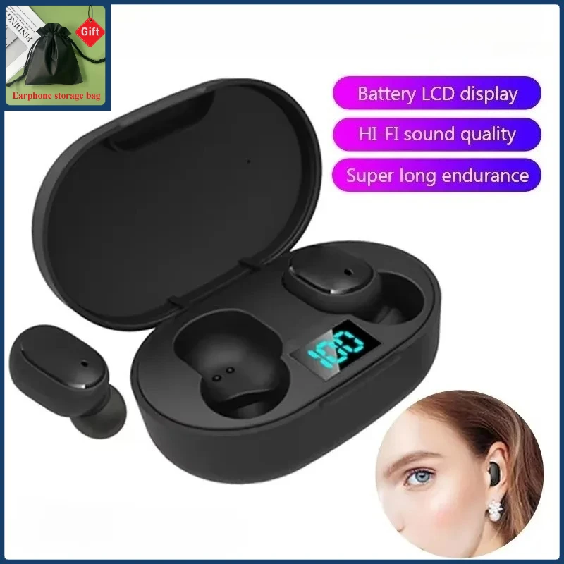

E6S TWS Bluetooth Earphones Wireless Bluetooth Headset Noise Cancelling Headsets With Microphone Headphones For Xiaomi iphone