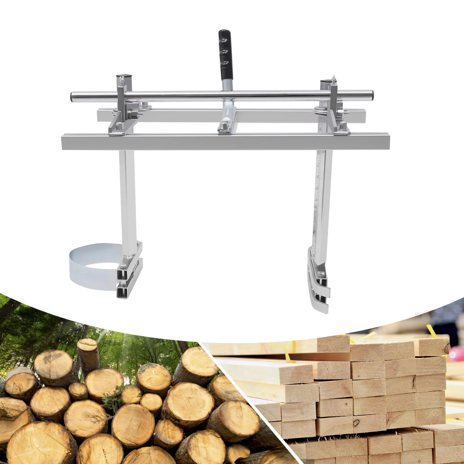 Portable Chainsaw Mill Portable Sawmill 14''-24''Guide Bar Aluminum Adjustable Chainsaw Milling Mobile Saw Mill Chainsaw Holder