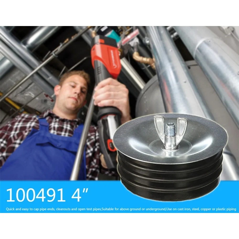 

Metal Test Water Cap Rubber Seal for Pipe Ends Compatible with Cast Iron Steel Copper Plastic Pipes for Testing and Maintenance