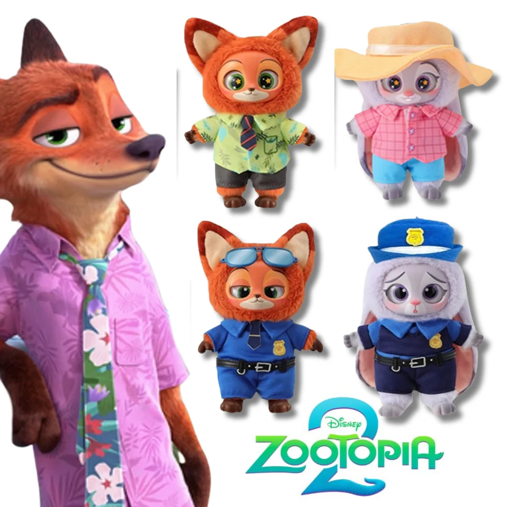 Caja Sorpresa de Zootopia de Disney - Muñeco de Vinilo de Nick y Judy, Lindo Colgante para Mochila, Regalo Sorpresa de Cumpleaños para Niños, Moderno para Niños