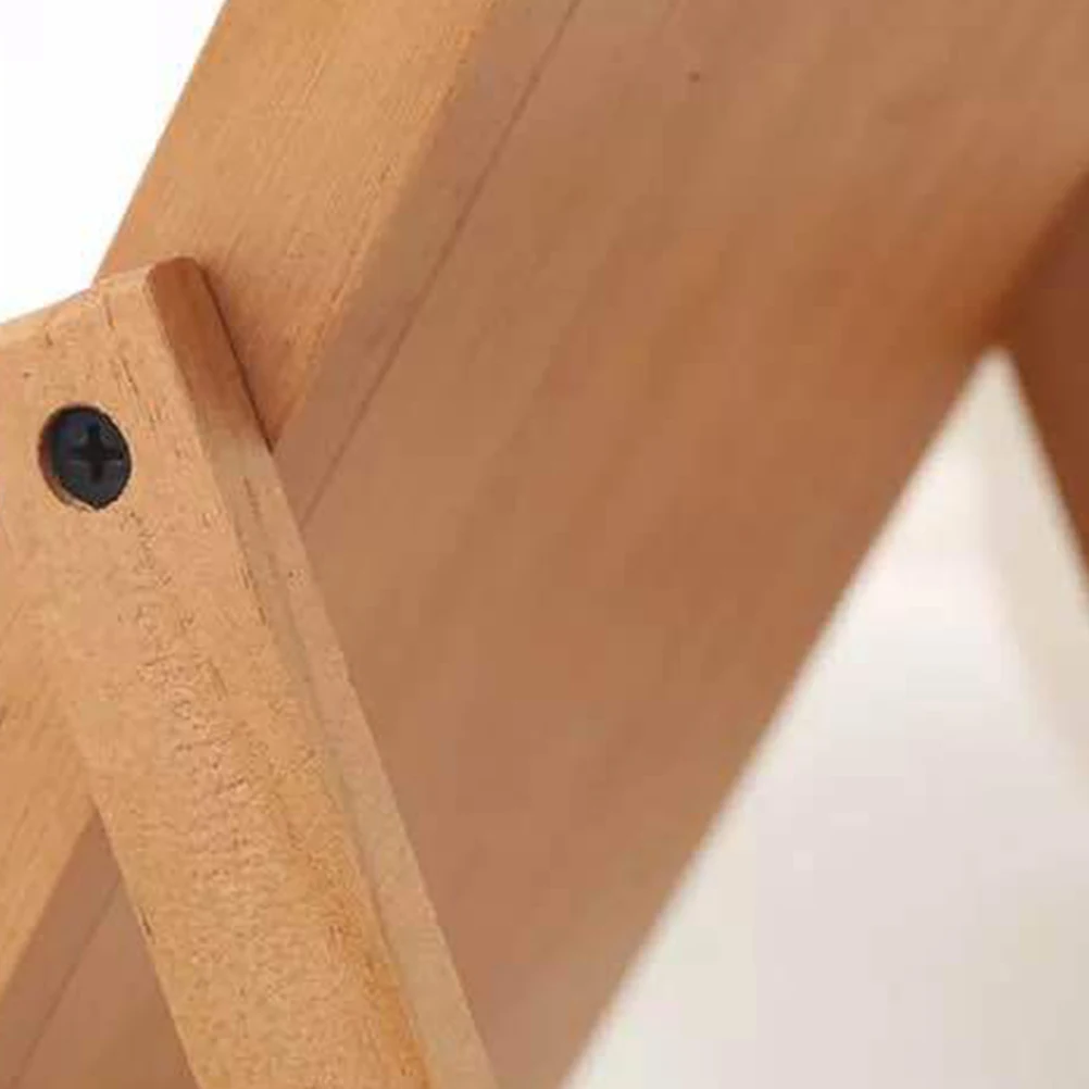 

Hd Makeup Mirror Foldable Wooden Frame Lighted Square Glass Clear Durable Portable Mirror For Women Travel Use Fill