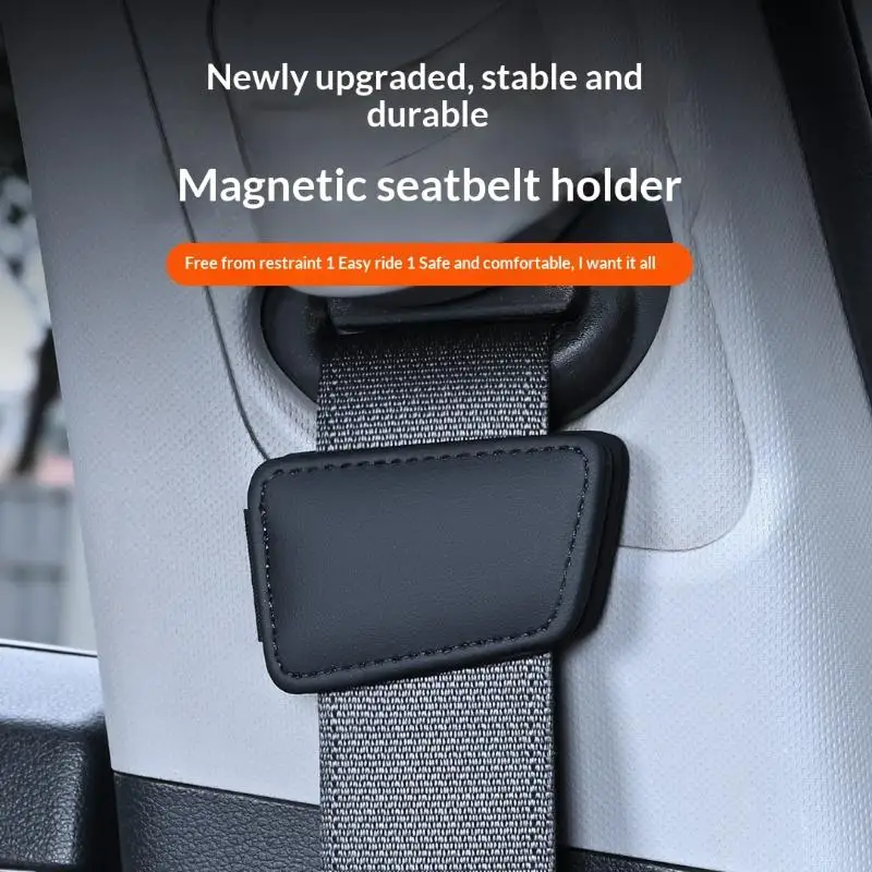 Adjustable Universal Car Seat Belt Buckle Magnetic Clip Safety Stopper for Kids and Adults Road Trips