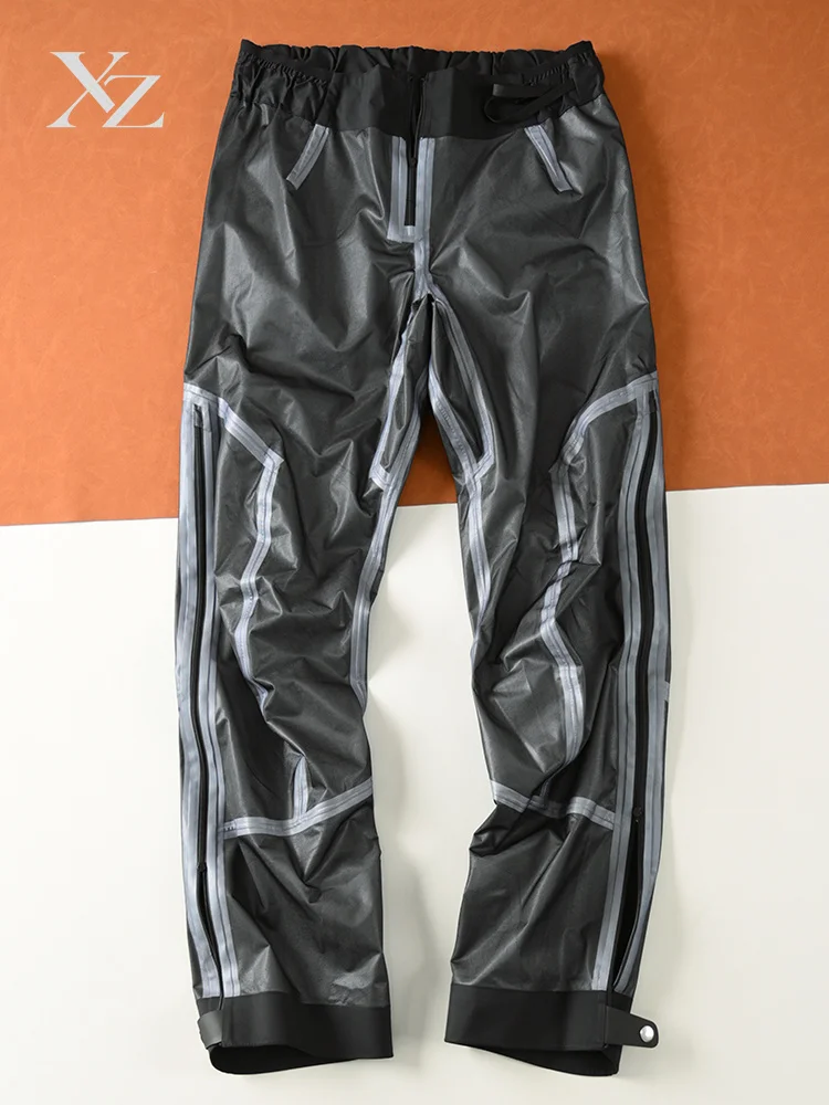 Men's Casual Straight Leg Trousers Windproof Breathable Wear-resistant Hard  Waterproof Full Glue Bird Patterned Pants