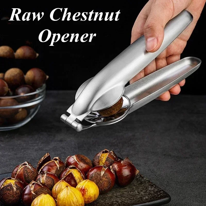 1pc Chestnut MachineStainless Steel Chestnut Cracker Opener Sheath Cutter Metal Nuts Clip Walnut Pliers Tool  Kitchen Accessori