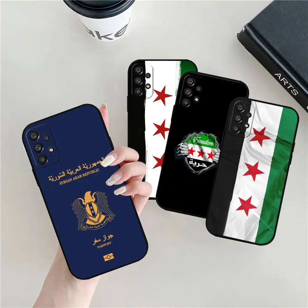 Syrian Revolution Flag Passport Case For Samsung Galaxy A55 A54 A53 A52 A52S A51 A53 A35 A34 A33 A32 A31 A24 A23 A22 Cqoue Cover