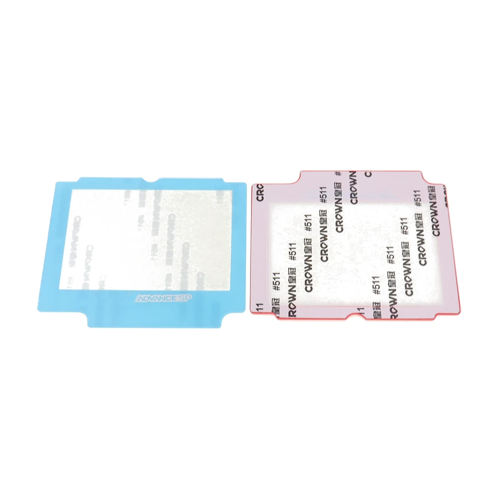 게임보이 어드밴스 SP 렌즈 보호기 1개 (뒷면 스티커 포함) 교체용 플라스틱/유리 스크린 렌즈 (GBA SP LCD 커버용)