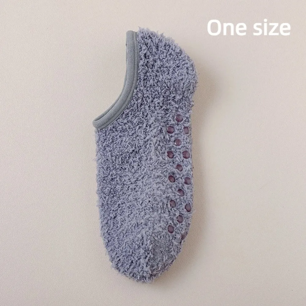 جوارب سميكة دافئة مقاومة للبرودة بلون سادة جوارب أرضية غير قابلة للانزلاق من الصوف المرجاني للشتاء #6