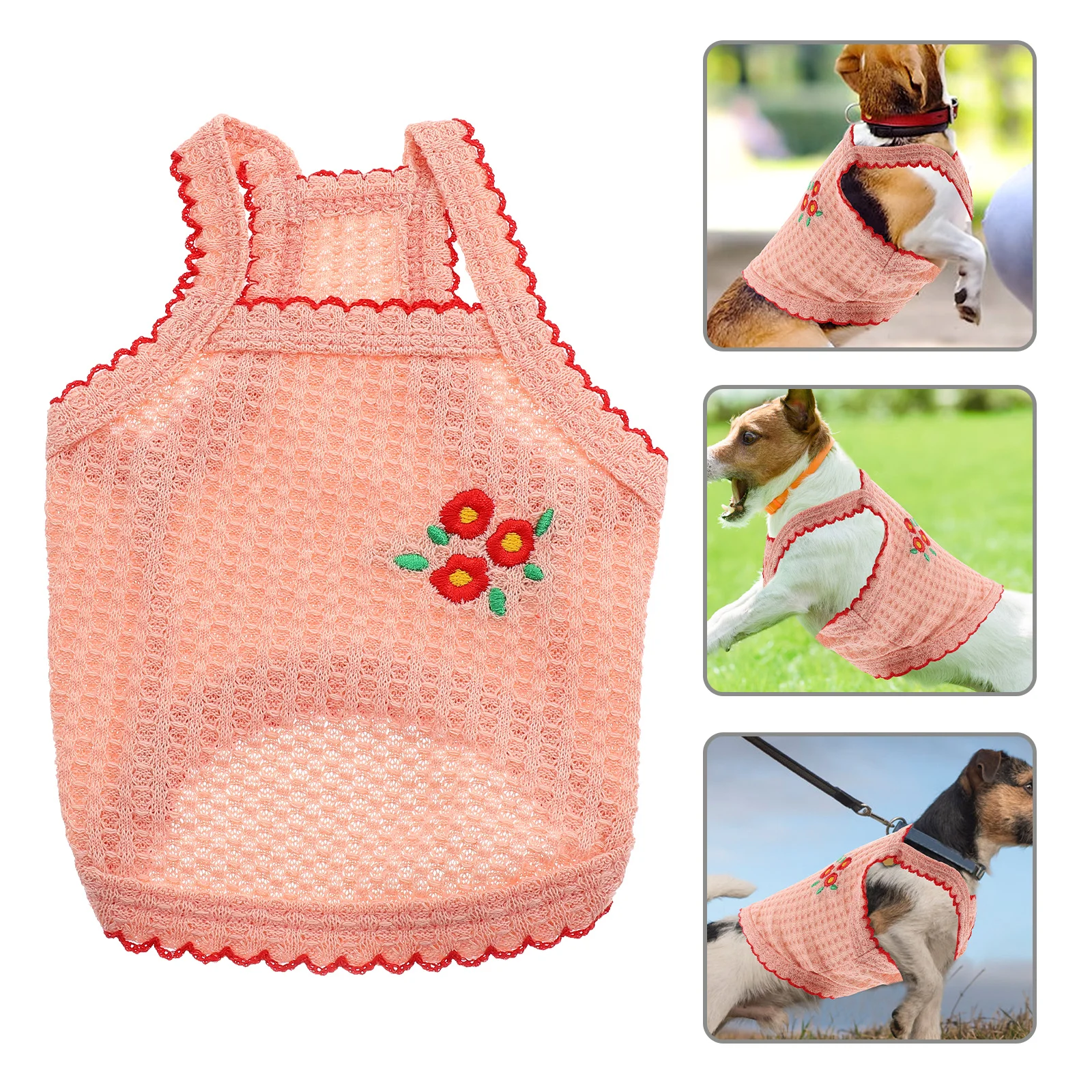 

Summer Puppy Soft Dog Vest Sleeveless Breathable Comfortable Pet Shirt Easy Wear for Photos Party Summer Pet Vest