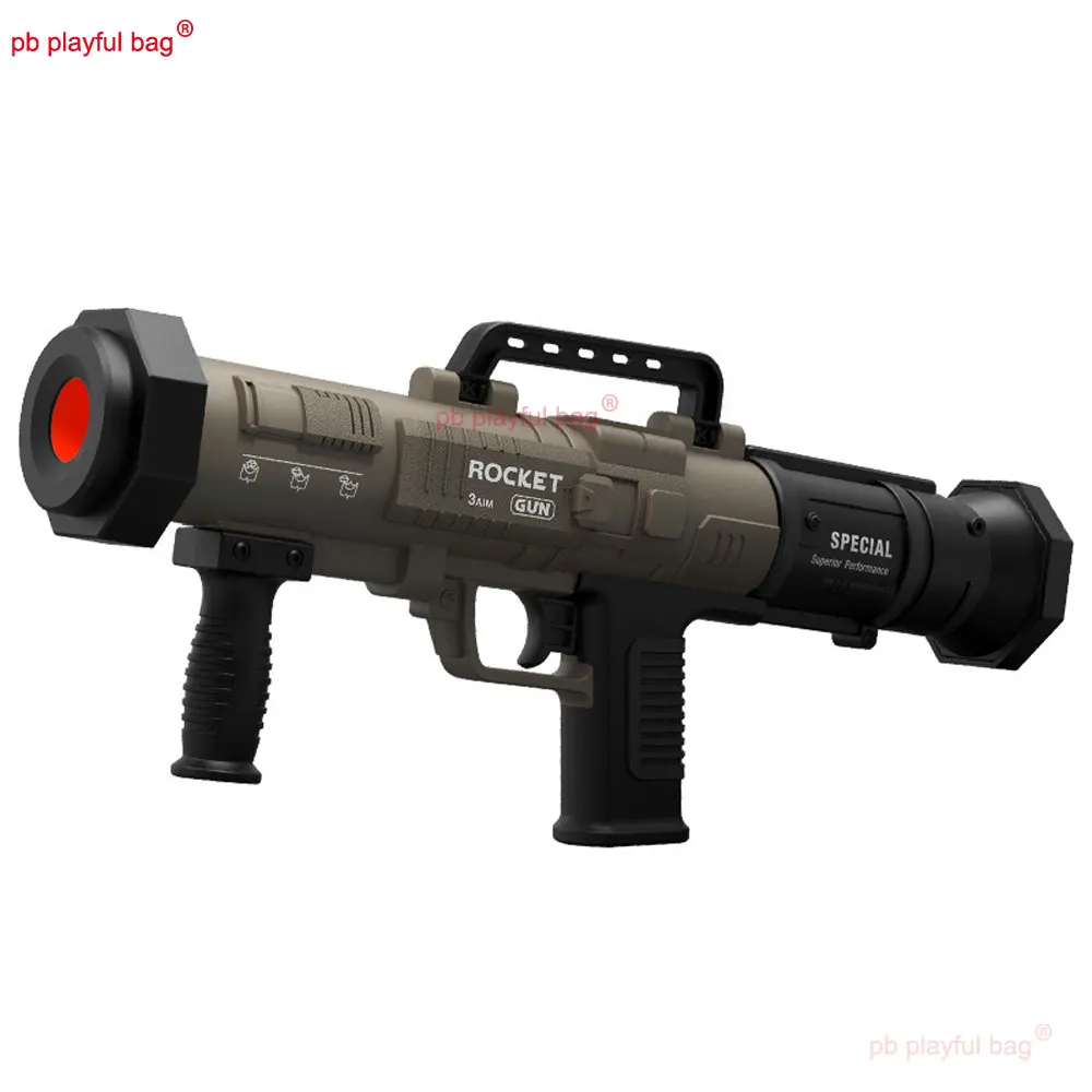 Outdoor Sports RPG Rocket Launcher Soft Bullet Gun Launcher Model EVA Sponge Soft Bullet Kids Game Toys Christmas Gifts QG696