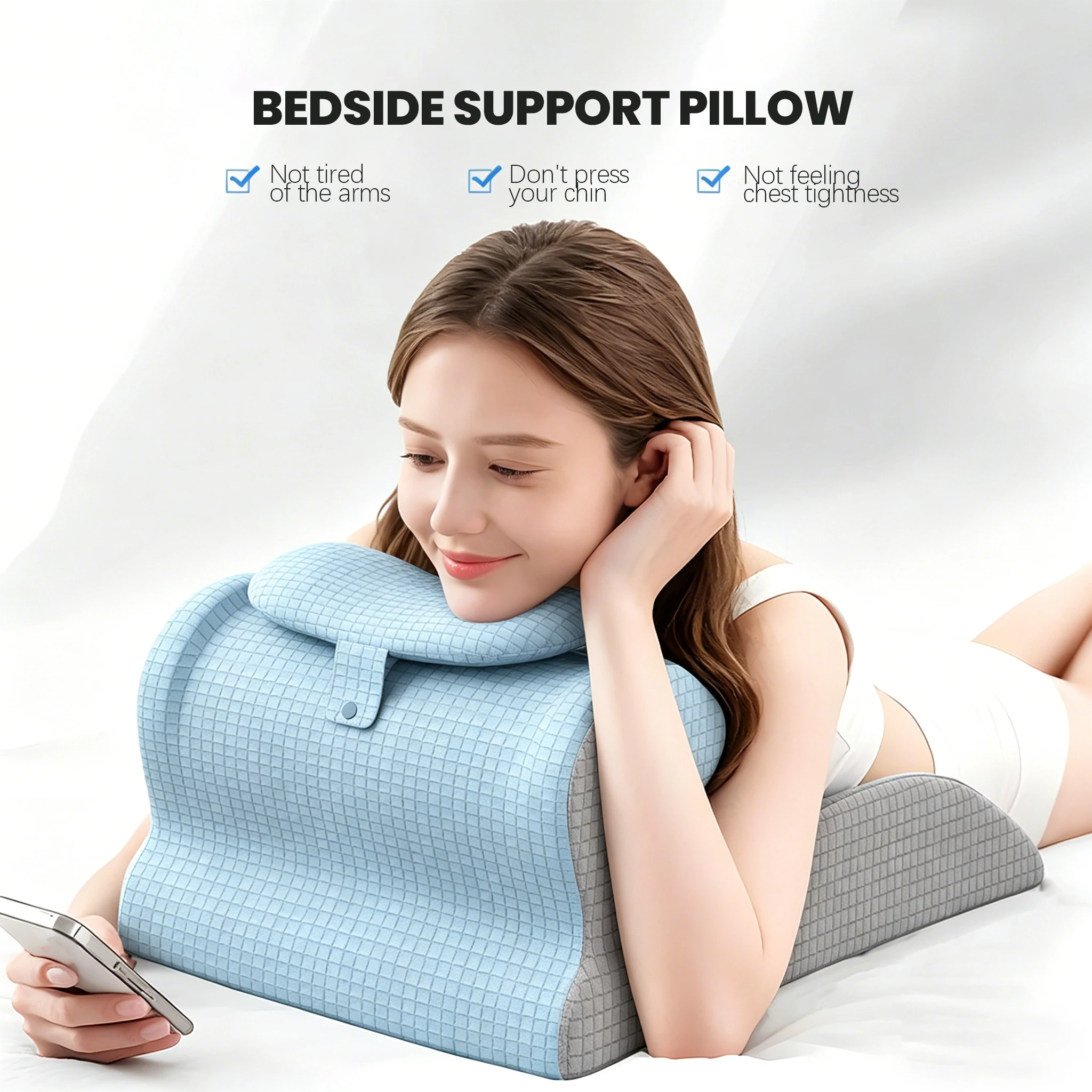 

Ergonomic Pillow Supports Posture in Any Position Cervical Traction Pillow Body Relaxation Anti Snoring Lumbar Support for Sleep