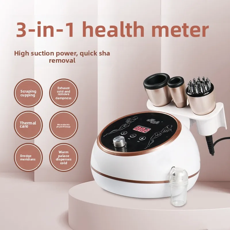Intelligence Electric Cupping Massager Vacuum Scraping Meridians Burning Fat Removing Dampness Massage Instrument Detoxifying