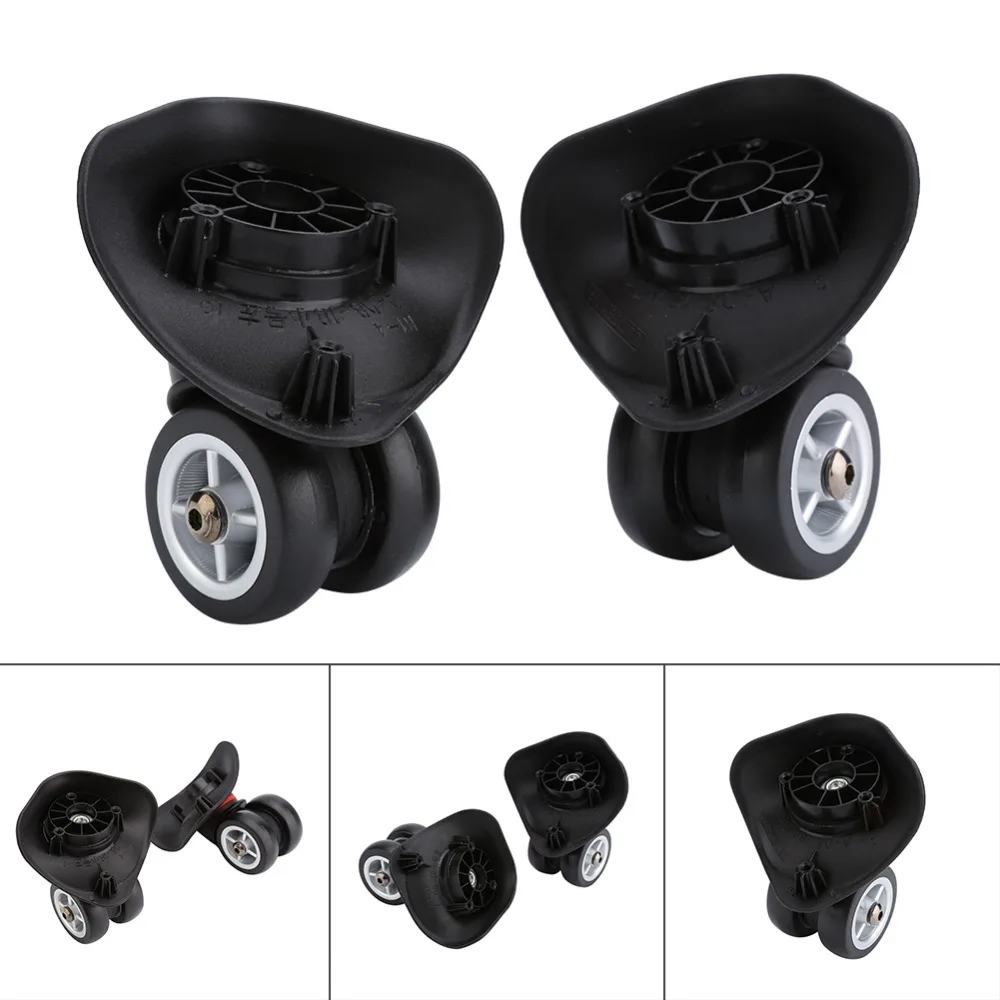 2 Pcs 360 Degree Rotation Luggage Wheels Replacement Double Row Heavy Duty Swivel Caster Wheels Suitcase Wheels Travel Luggage