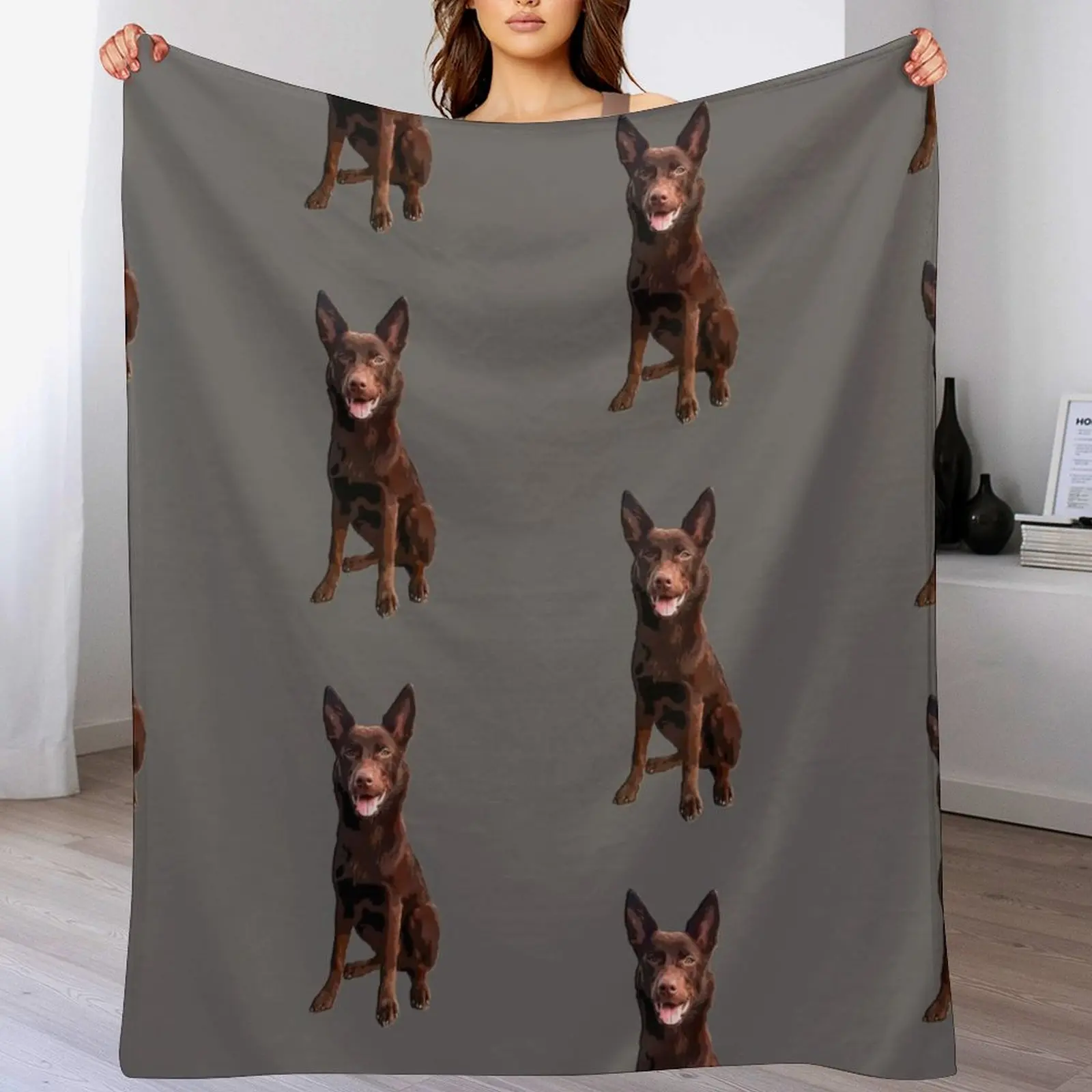 

Kelpie - Australian Kelpie Throw Blanket Fade Resistant Durable Throw Blanket