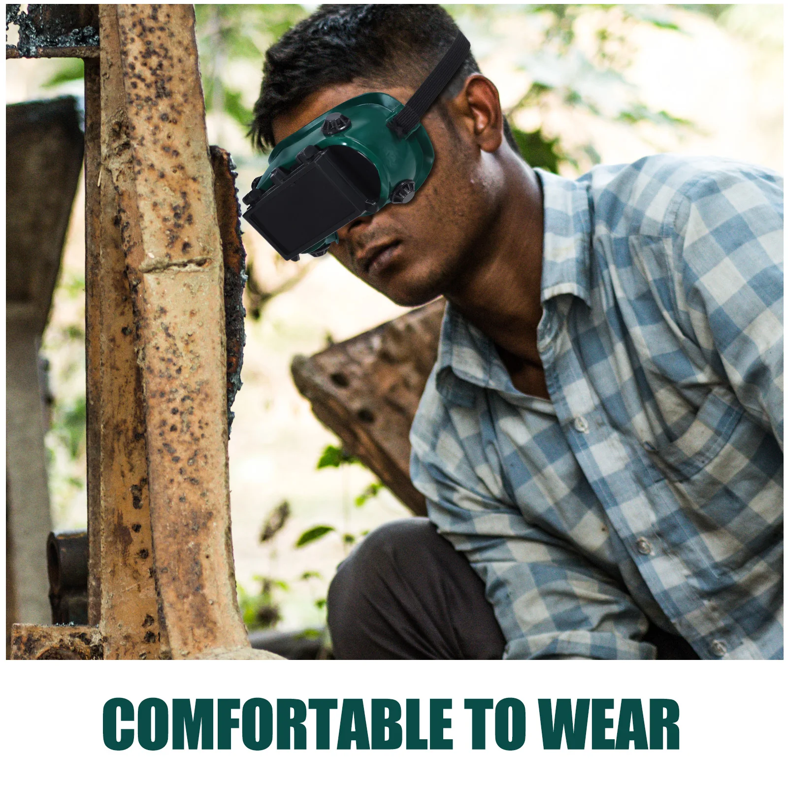 

Double Flip Welding Glasses Protective Goggles Anti-scratch Coating Adjustable Headband Soft Frame For Men Women Industrial