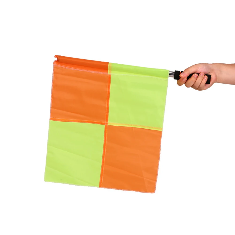 

Soccer Referee Flag Football Lightweight Referee Equipmen Sports Stainless Steel Tube Tarpaulin 35*35cm ABS Foam