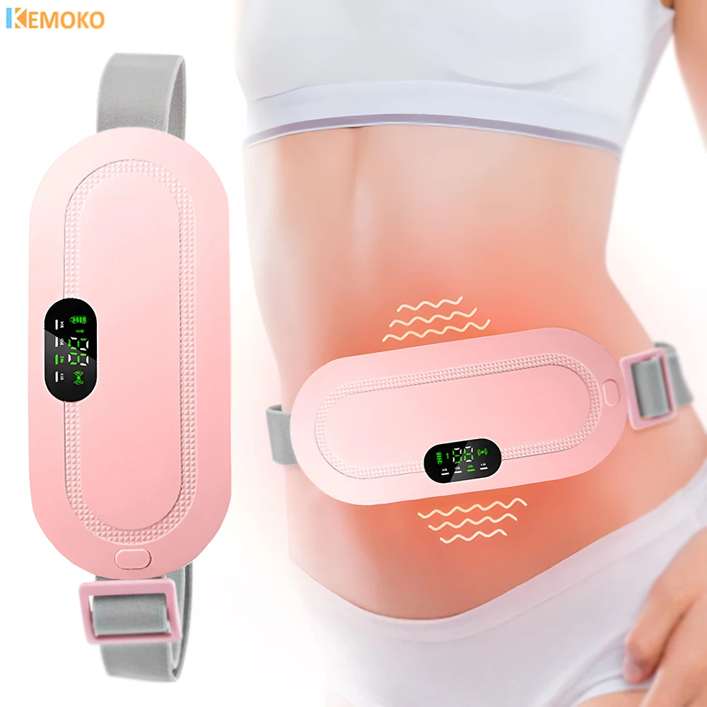 

Abdominal Massager Menstrual Heating Pad Warm Uterine Belt Body Vibration Abdomen Electric Hot Compress Heating Palace Treasure