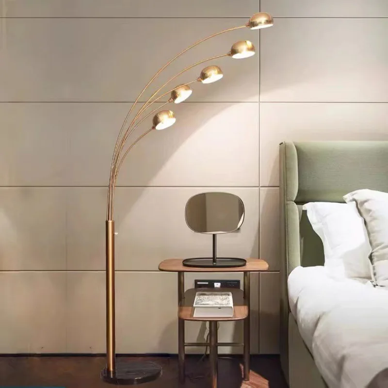 Retro fishing floor lamp living room sofa next to designer Nordic light luxury art bedroom bedside lamp