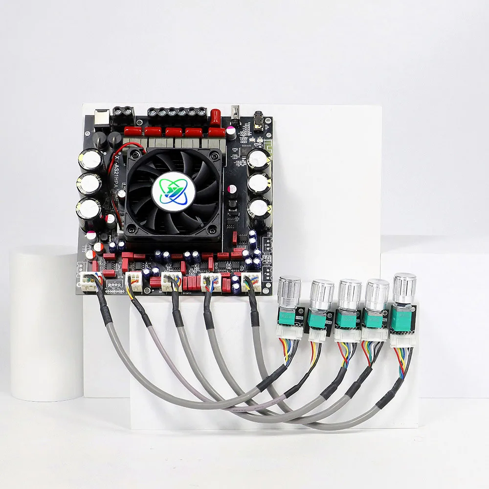 Portable High-Power Bluetooth Digital Sound Amplifier 2.1-Channel Audio Stereo Subwoofer Amplifier Board 300WX2+600W for Home