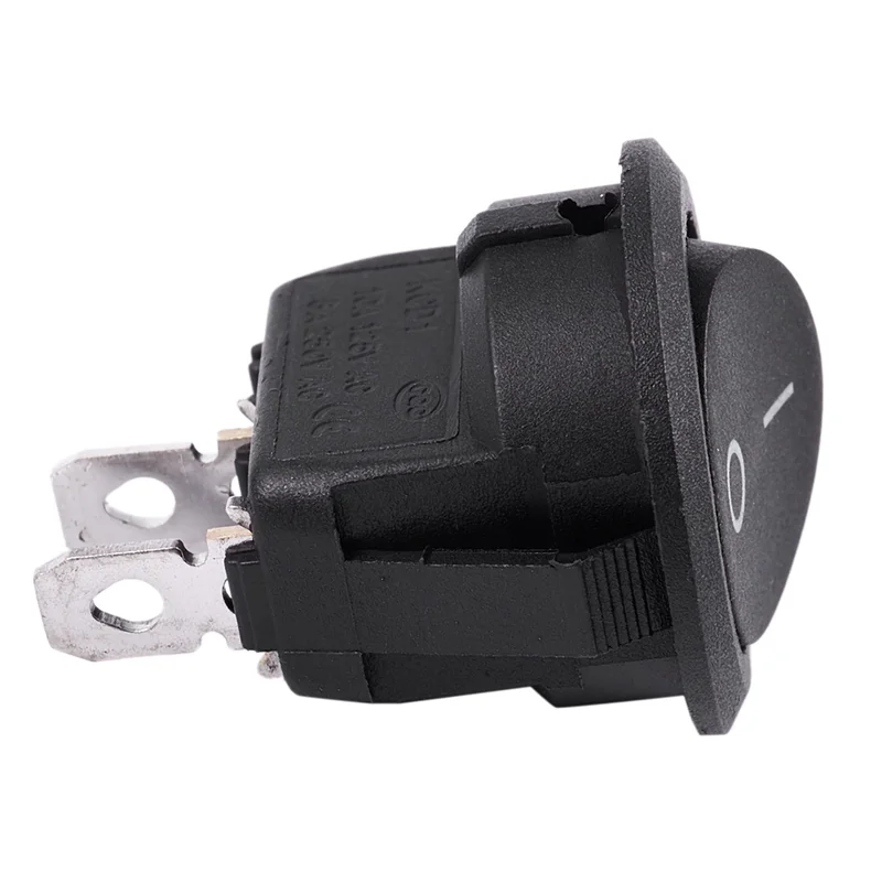 

AB46-25Pcs SPST Black Button On/Off Round Rocker Switch AC 6A/250V 10A/125V
