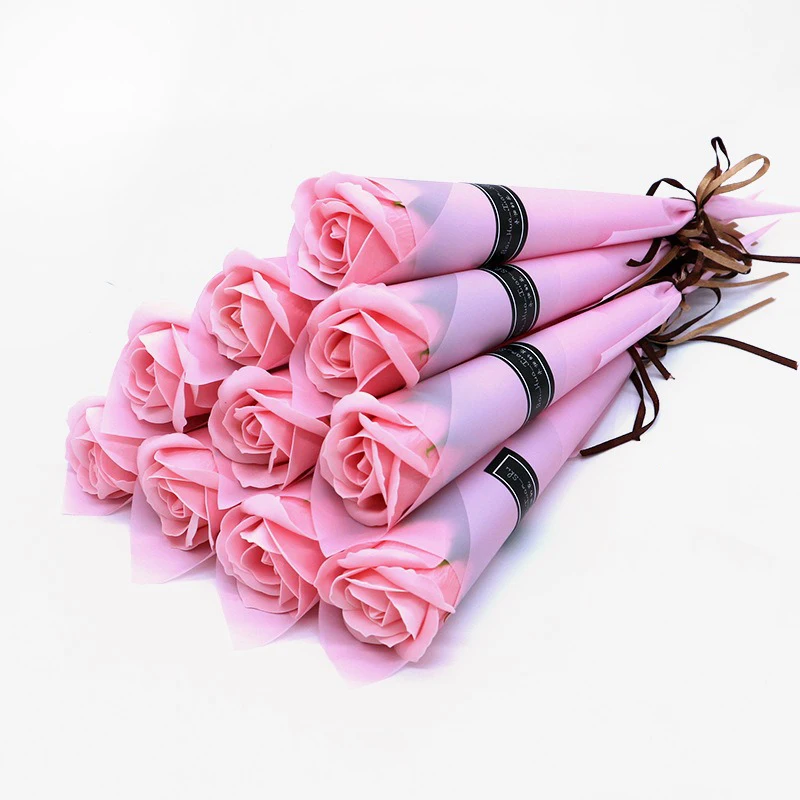 5/10Pcs Rose Soap Flowers Artificial Bouquet Portable Soap Valentines'Day Mother's Day Gift for Home Wedding Party Decoration
