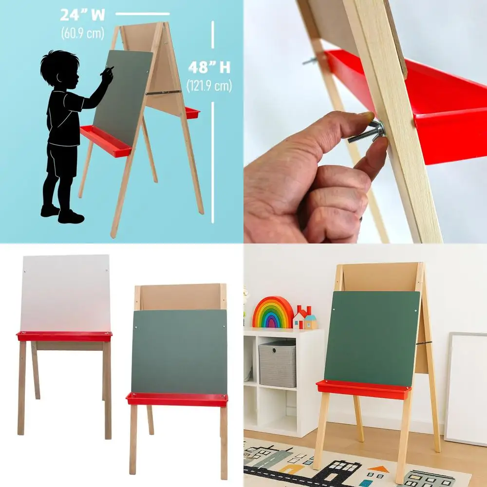 

Универсальный мольберт с сухим стиранием, классной доской и доской для искусства, образования и домашнего использования.