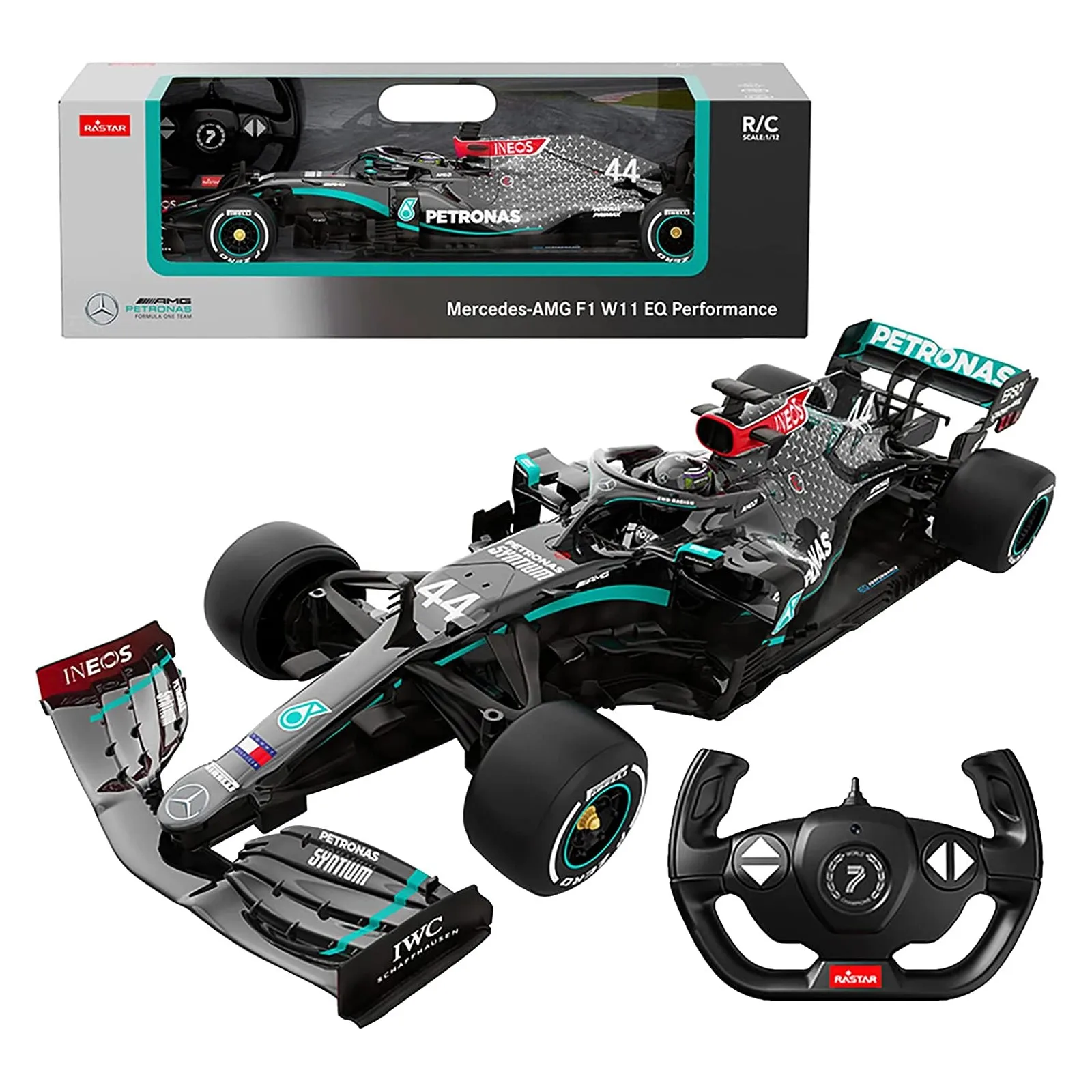 Rastar F1 Remote Control Car 1:18 Scale Officially Licensed RC Series Mercedes-AMG F1 W11 EQ, Suitable RC Cars for Adults & Kids