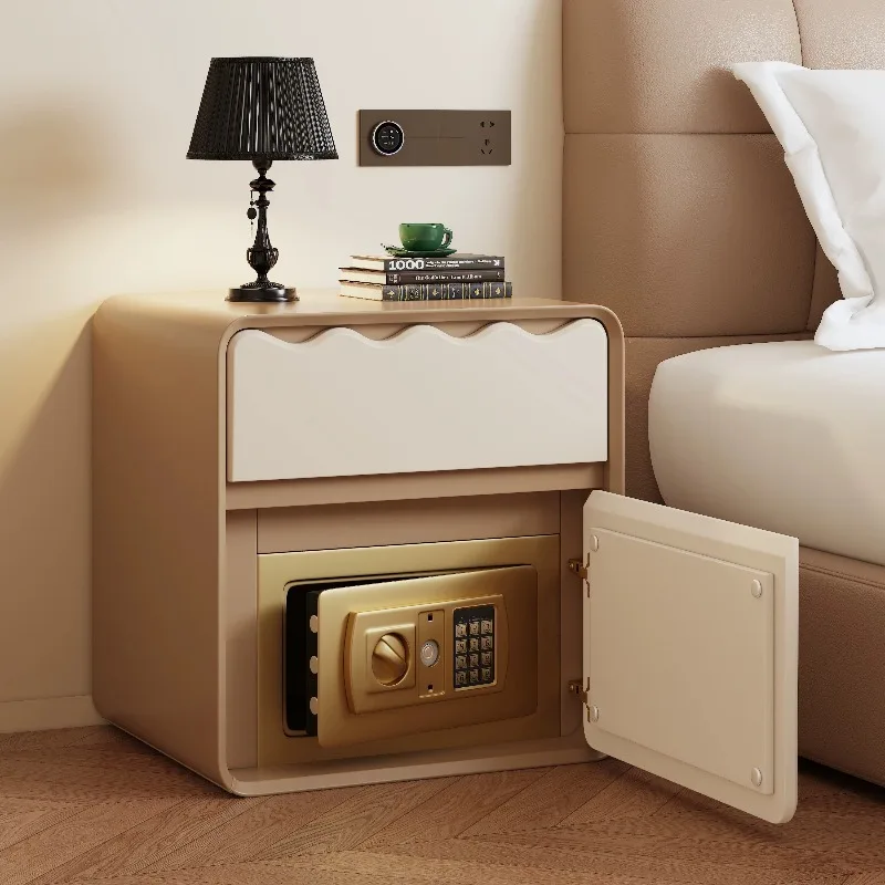 Narrow Smart Bed Side Table Cool Drawers Hotel Hidden Room Bed Side Table Luxury Compartment Szafka Nocna Retro Furniture