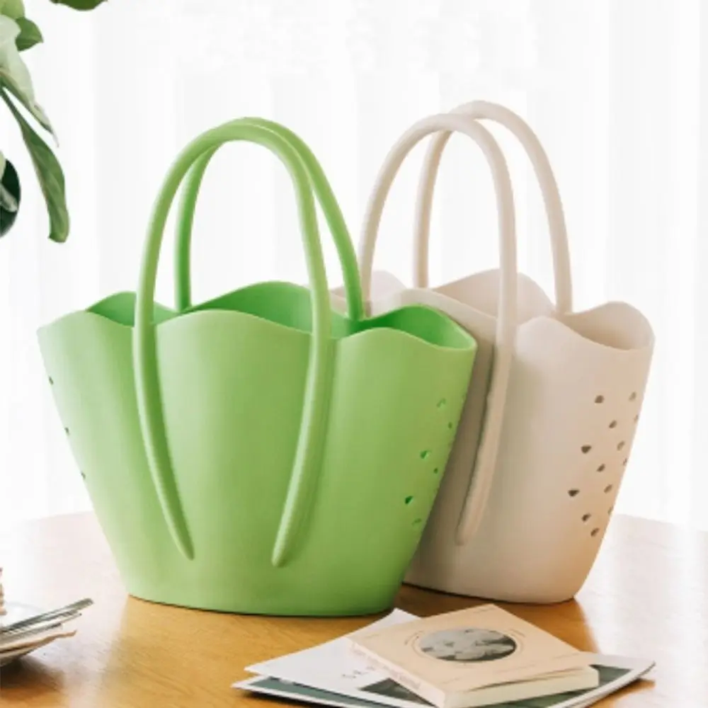 

New EVA EVA Crossbody Bag Waterproof Large Capacity Beach Bag Pure Color DIY Hole Bag for Outdoor