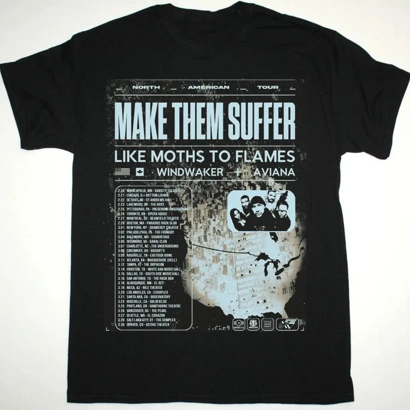 Make Them Suffer Tour 2025 Gift For Fans S to 5XL Black T-shirt BL2053