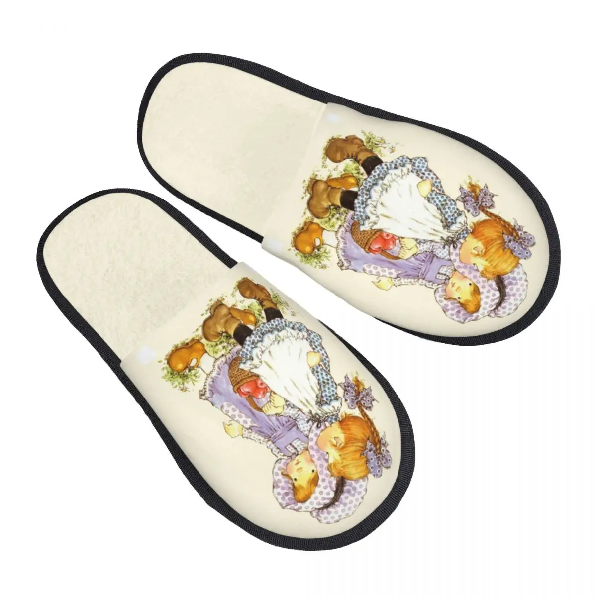 Cartoon Sarah Kay House Slippers Women Comfy Memory Foam Girl Slip On Bedroom Slipper Shoes