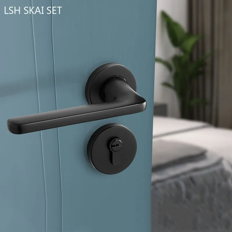 304 Stainless Steel Door Locks Indoor Bedroom Door Handle Lockset Home Wooden Door Silent Security Lock High Quality Hardware