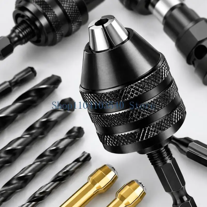 02DC Metal Drill Conversion Kit Supporting Electric and Impact Wrench Tasks, with Multiple Connections for Drilling and