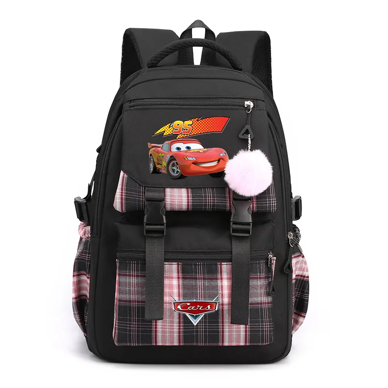 

MINISO Pixar Cars Lightning McQueen Fashion Women's Bag Backpack Teenager Schoolbag Boys Girls Knapsack Travel Rucksack